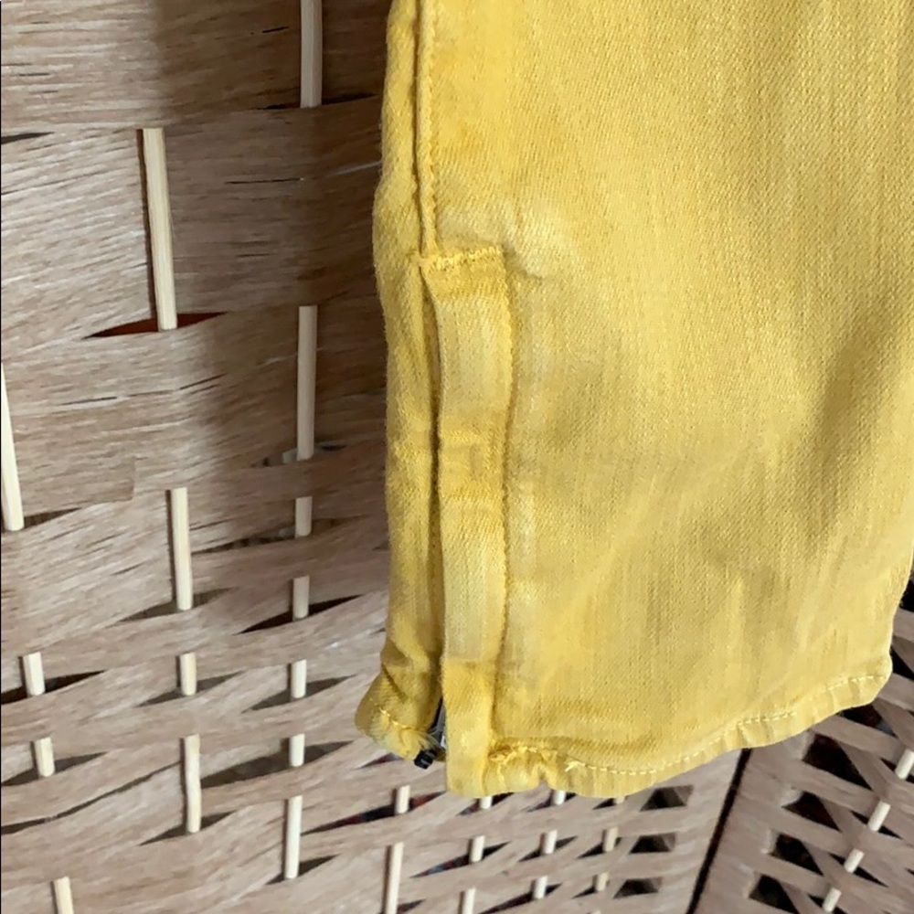 Rag & Bone mustard jeans with zipper on pant leg - Picture 4 of 4